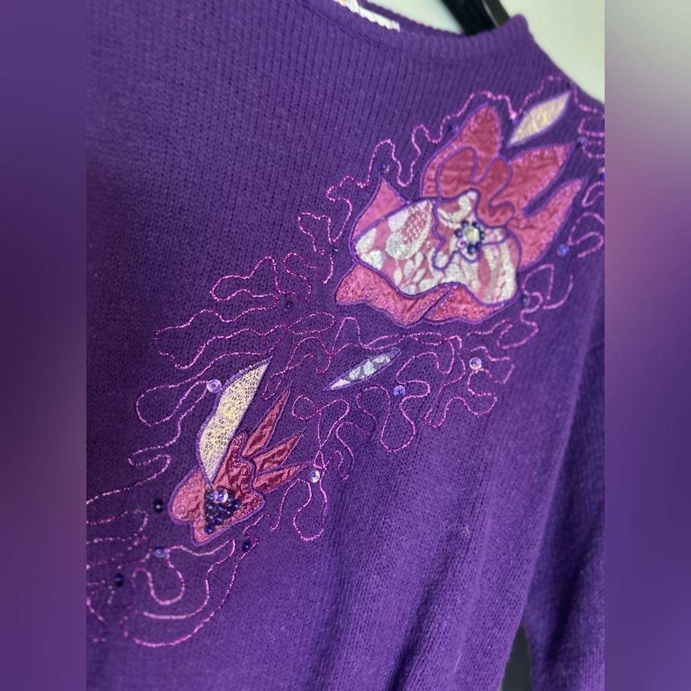 80s appliqué sweater - Picture 9 of 14